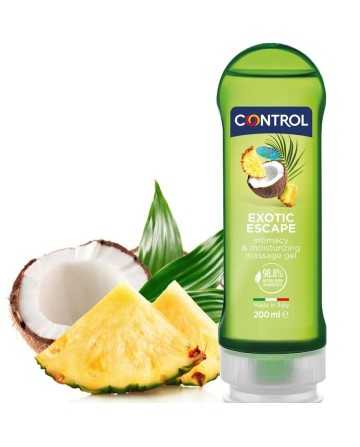 CONTROL - 2 EN 1 MASSAGE & PLEASURE EXOTIC 200 ML - CONTROL LUBES - Aceites con Sabores