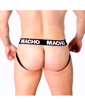 MACHO - MX27GR JOCK CUERO GRIS BEIGE XL - MACHO UNDERWEAR - Jockstraps