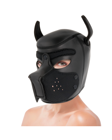 DARKNESS - Máscara Perro de Neopreno con Hocico Extraíble M - DARKNESS BONDAGE - Bozal