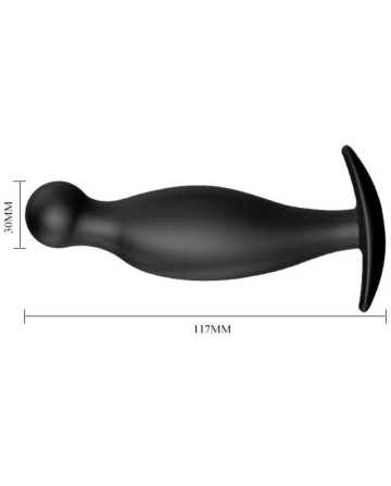 PRETTY LOVE - PLUG ANAL SILICONA 11.7 CM NEGRO - Estimulación Anal Extra - PRETTY LOVE BOTTOM - Plugs Anales