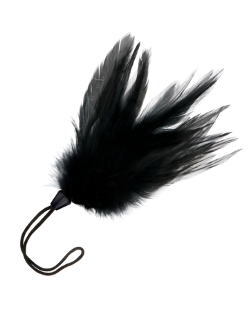 DARKNESS - PLUMA ESTIMULADORA NEGRO 17 CM - DARKNESS SENSATIONS - Boas y Plumas