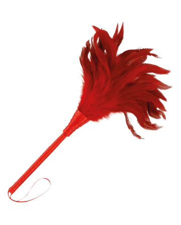 DARKNESS - PLUMA ESTIMULADORA ROJO 24CM - DARKNESS SENSATIONS - Boas y Plumas