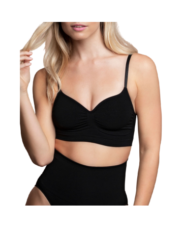 BYE-BRA - MEDIUM CONTROL SUJETADOR SIN COSTURAS NEGRO TALLA S - Comodidad y Diseño Sin Igual - BYE BRA - BRAS - Sujetadores