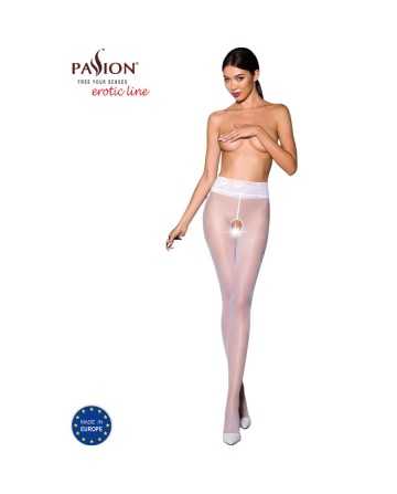 PASSION - TIOPEN 008 MEDIAS BLANCO 1/2 (30 DEN) - PASSION WOMAN GARTER & STOCK