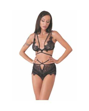 LIVCO CORSETTI FASHION - DREZNA LC 90733 SUJETADOR + PANTY NEGRO - LIVCO CORSETTI SETS - Sujetador y parte inferior