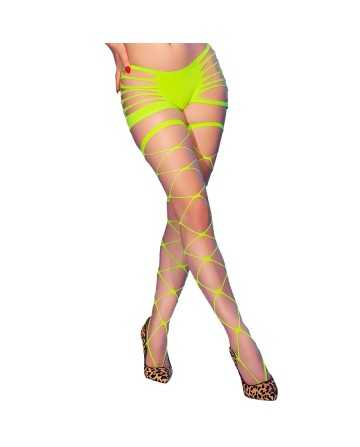 CHILIROSE - CR 4867 Medias de Rejilla con Agujeros Verde Neón - CHILIROSE ACCESORIES