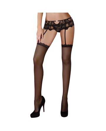LIVCO CORSETTI FASHION - MANDIRIN LC 90529 PANTY + LIGUERO NEGRO - LIVCO CORSETTI SETS - Conjunto de lencería sexy