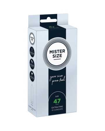 MISTER SIZE - PRESERVATIVOS TALLA XS 47 MM (10 UNIDADES) - Para una conexión única y segura - Cajas de 4 a 24