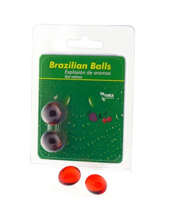 TALOKA 2 BRAZILIAN BALLS STRAWBERRY CHERRY INTIMATE GEL