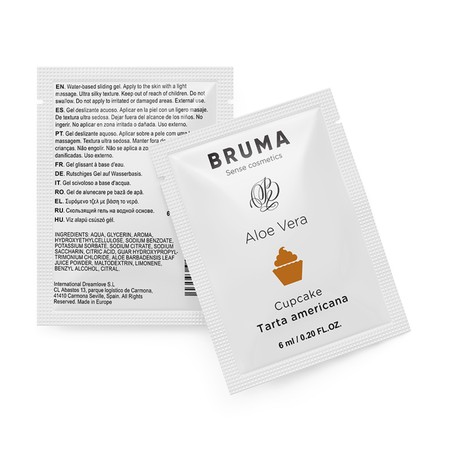 BRUMA Gel Deslizante Aloe Vera 6 ml Sabor Tarta Americana